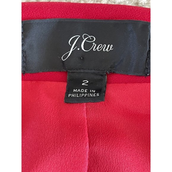 J. CREW Wrap Dress in 365 Crepe Size 2 Festive Red H6292 $140 Lined - Picture 6 of 12